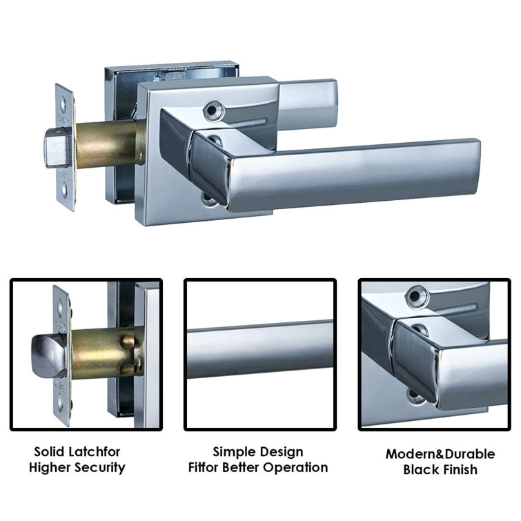 NEWBANG Heavy Duty Passage Door Lever, Left Or Right Handing, Polished